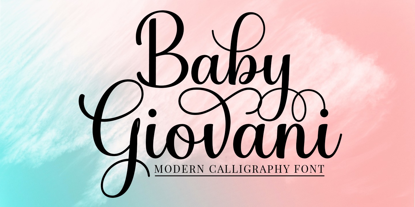 Пример шрифта Baby Giovani Script